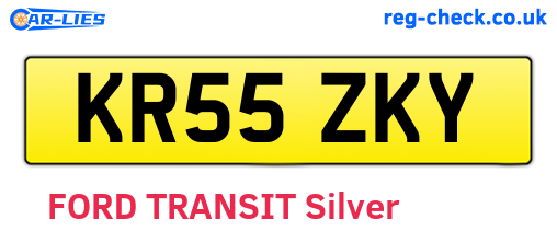 KR55ZKY are the vehicle registration plates.