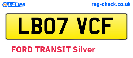 LB07VCF are the vehicle registration plates.