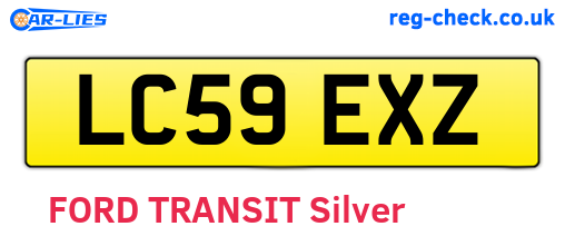 LC59EXZ are the vehicle registration plates.
