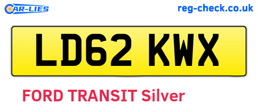 LD62KWX are the vehicle registration plates.