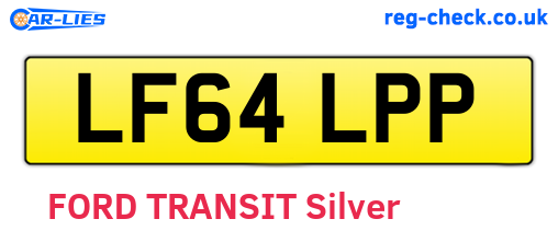 LF64LPP are the vehicle registration plates.