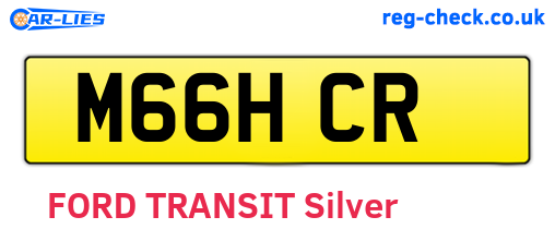 M66HCR are the vehicle registration plates.