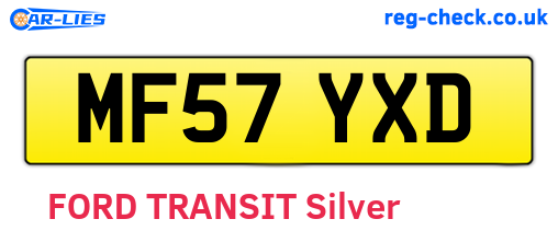 MF57YXD are the vehicle registration plates.