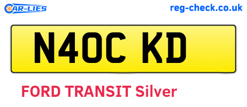 N40CKD are the vehicle registration plates.