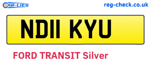 ND11KYU are the vehicle registration plates.