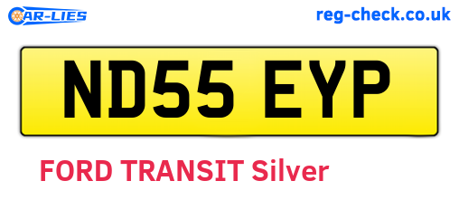 ND55EYP are the vehicle registration plates.