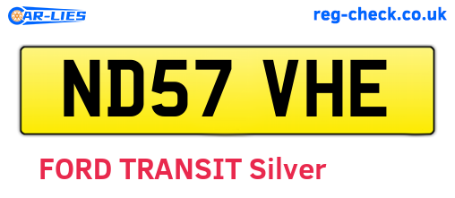 ND57VHE are the vehicle registration plates.