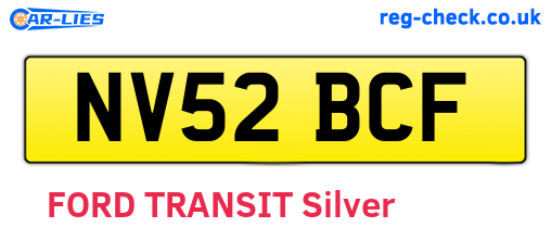 NV52BCF are the vehicle registration plates.
