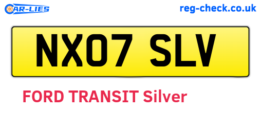 NX07SLV are the vehicle registration plates.