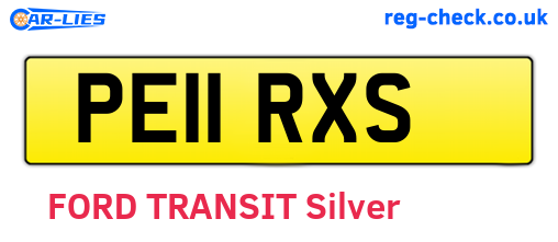 PE11RXS are the vehicle registration plates.