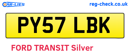 PY57LBK are the vehicle registration plates.