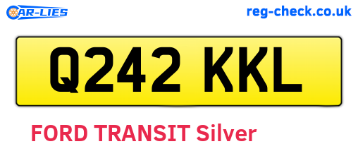 Q242KKL are the vehicle registration plates.