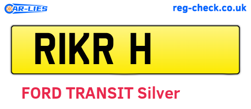 R1KRH are the vehicle registration plates.