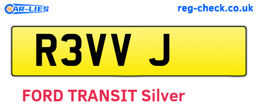 R3VVJ are the vehicle registration plates.