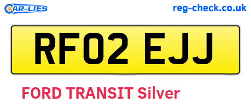 RF02EJJ are the vehicle registration plates.
