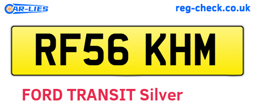 RF56KHM are the vehicle registration plates.
