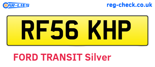 RF56KHP are the vehicle registration plates.