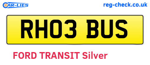 RH03BUS are the vehicle registration plates.