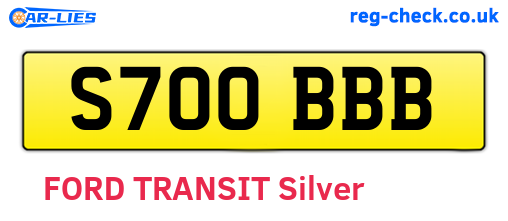 S700BBB are the vehicle registration plates.