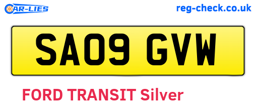 SA09GVW are the vehicle registration plates.
