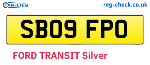 SB09FPO are the vehicle registration plates.