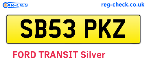 SB53PKZ are the vehicle registration plates.