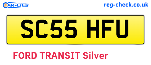 SC55HFU are the vehicle registration plates.