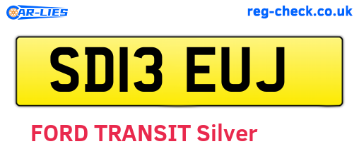 SD13EUJ are the vehicle registration plates.
