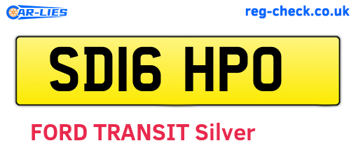 SD16HPO are the vehicle registration plates.
