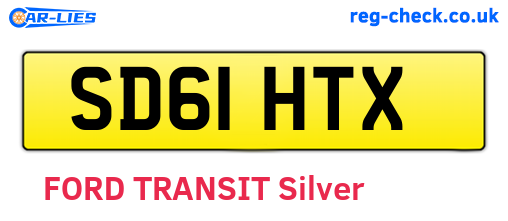 SD61HTX are the vehicle registration plates.