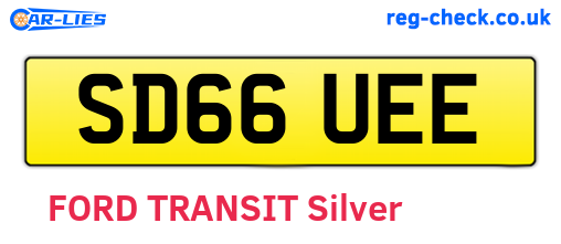 SD66UEE are the vehicle registration plates.