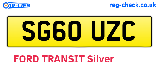 SG60UZC are the vehicle registration plates.