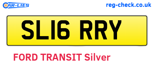 SL16RRY are the vehicle registration plates.