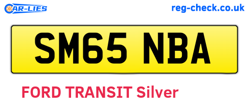 SM65NBA are the vehicle registration plates.
