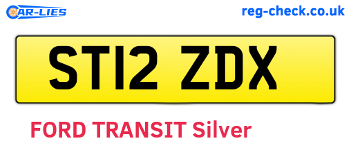 ST12ZDX are the vehicle registration plates.