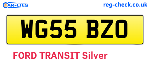 WG55BZO are the vehicle registration plates.