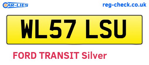 WL57LSU are the vehicle registration plates.