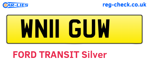WN11GUW are the vehicle registration plates.