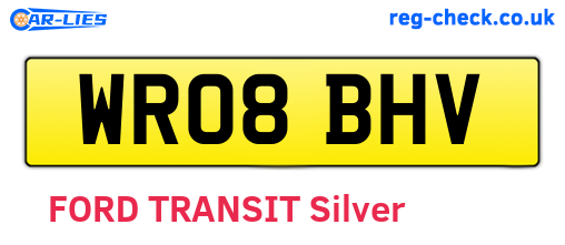 WR08BHV are the vehicle registration plates.