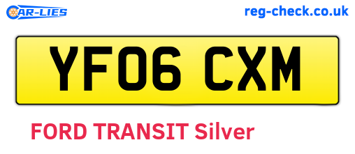 YF06CXM are the vehicle registration plates.