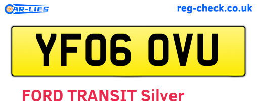 YF06OVU are the vehicle registration plates.