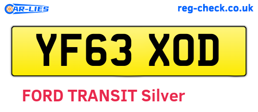 YF63XOD are the vehicle registration plates.