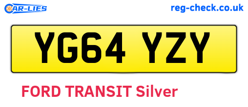 YG64YZY are the vehicle registration plates.