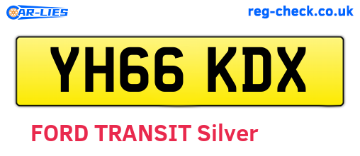 YH66KDX are the vehicle registration plates.