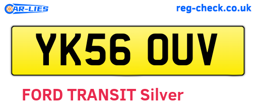 YK56OUV are the vehicle registration plates.