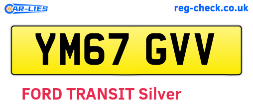 YM67GVV are the vehicle registration plates.