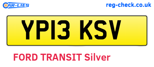 YP13KSV are the vehicle registration plates.