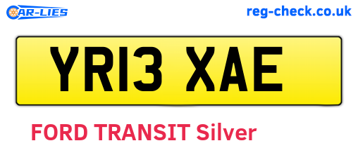 YR13XAE are the vehicle registration plates.