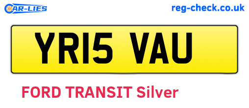YR15VAU are the vehicle registration plates.