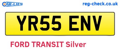 YR55ENV are the vehicle registration plates.